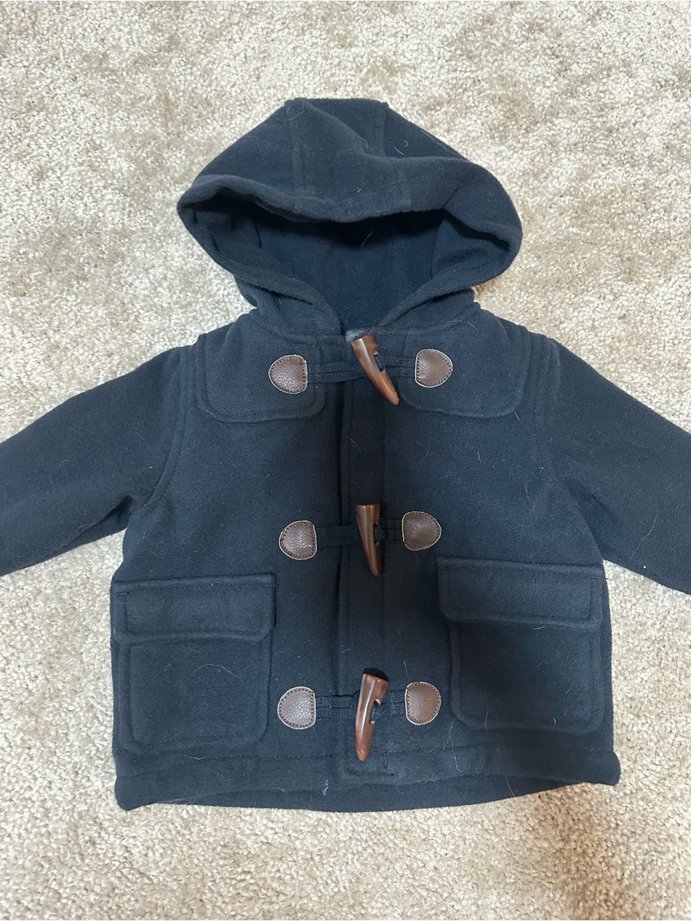 Gymboree Baby Black Hooded Toggle Coat